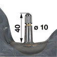 Schlauch 3.50-8/4.00-8 16 x 4 mit Ventil TR13 – Gummireifen Ersatzteil