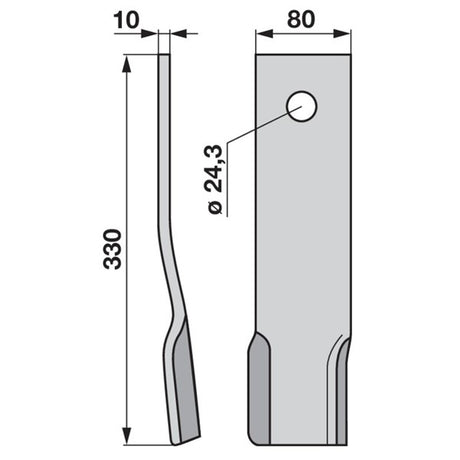 Schlegel links 453251 zu Humus Mulcher – Mulcher Ersatzteil
