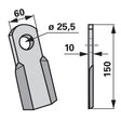 Schlegelmesser 3000107 zu Sicma Miglianico Mulcher – Mulcher Ersatzteil