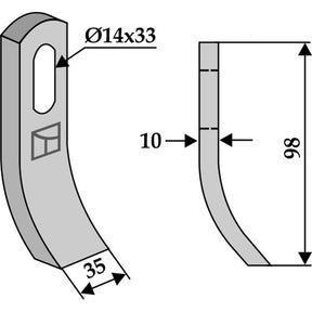 Schlegelmesser 4503030 zu Votex Mulcher – Mulcher Ersatzteil