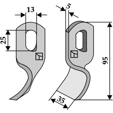 Schlegelmesser 69.32.040 zu Epoke Mulcher – Mulcher Ersatzteil
