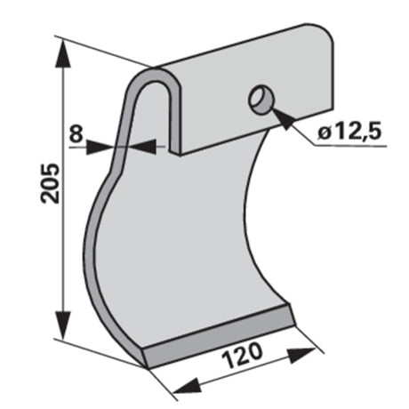 Schlegelmesser 945000444 zu Dücker Mulcher – Mulcher Ersatzteil
