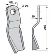 Schlegelmesser links 970191 zu Braun – Landtechnik Ersatzteil