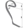 Schleppzinke - rechts - 32x12 mm – Grubber Zinken Ersatzteil
