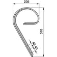 Schleppzinke für Rahmen - Lochabstand: 45 mm - Materialstärke: 80 x 10 mm – Striegel Zinken Ersatzteil