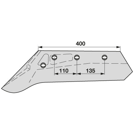 Schnabelschar 14 '' links 620089 zu Kuhn, Huard – Pflug Ersatzteil