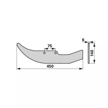 Schneide für Roll Cut - 140x6 mm – Messer für Mulcher Ersatzteil