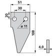 Schneidplatte rechts und links ESM 2312040 – Klingen für Scheibenmähwerk Ersatzteil