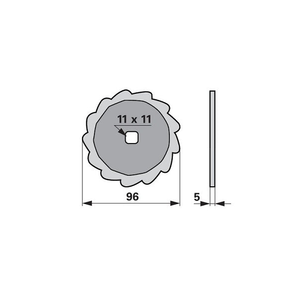 Mischwagen - Schneidscheibe 94832301 zu Delaval – Mühle Ersatzteil
