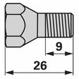 Schraube - M12x26 mm - Länge: 26 mm – Schrauben Ersatzteil