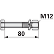 Schraube zu Mulcher M12 x 1,75 - Variante 2 – Schrauben Ersatzteil