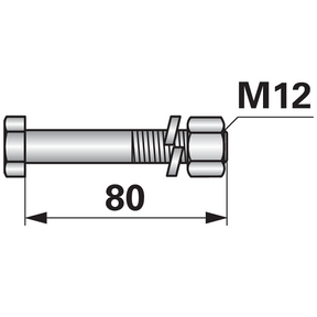 Schraube zu Mulcher M12 x 1,75 - Variante 2 – Schrauben Ersatzteil