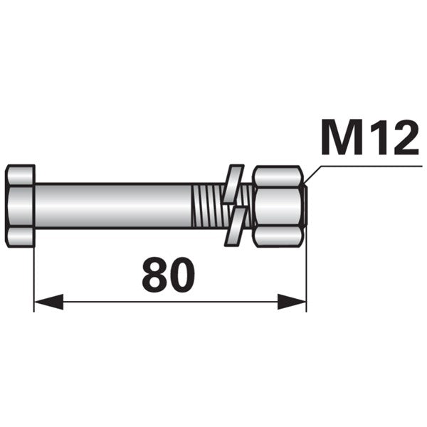 Schraube zu Mulcher M12 x 1,75 - Variante 1 – Schrauben Ersatzteil