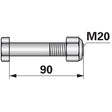 Schraube zu Mulcher M20 x 2,5 - Variante 1 – Mulcher Ersatzteil