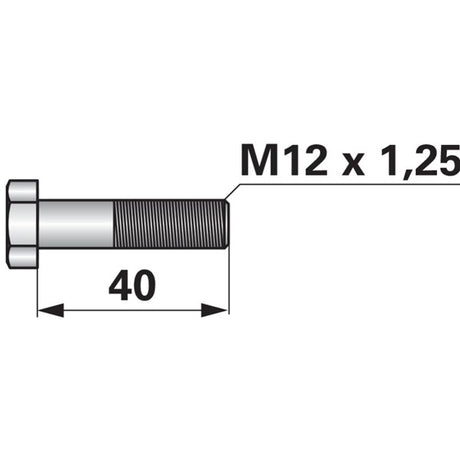 Schraube für Kreiselegge M 12 x 1,25 x 40 – Egge Ersatzteil