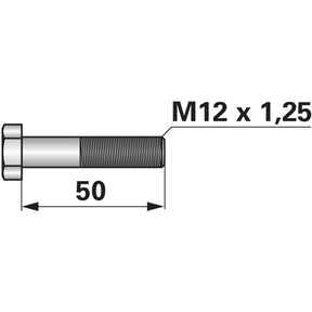 Schraube für Kreiselegge M 12 x 1,25 x 50 – Schrauben Ersatzteil