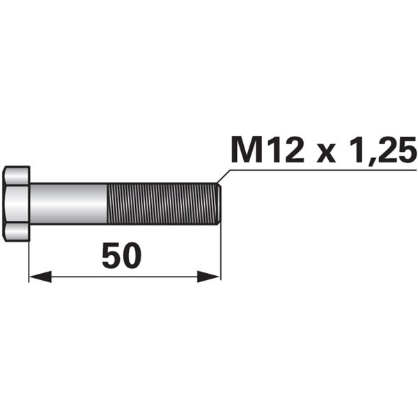 Schraube für Kreiselegge M 12 x 1,25 x 50 – Schrauben Ersatzteil