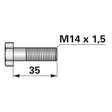Schraube für Kreiselegge M 14 x 1,5 x 35 – Schrauben Ersatzteil