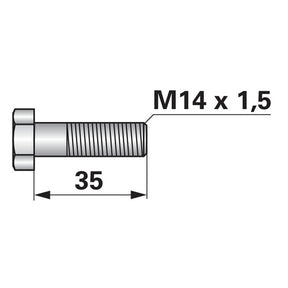 Schraube für Kreiselegge M 14 x 1,5 x 35 – Schrauben Ersatzteil