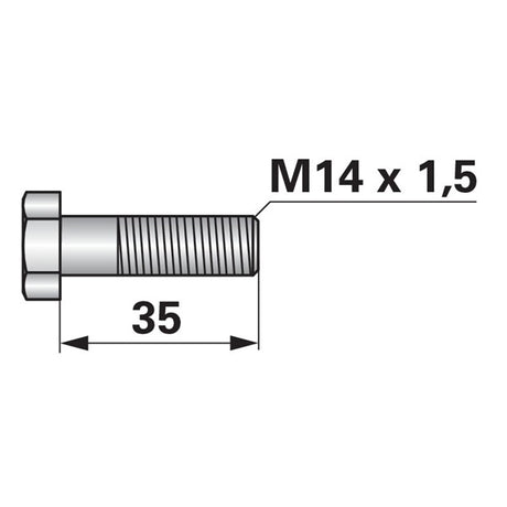 Schraube für Kreiselegge M 14 x 1,5 x 35 – Schrauben Ersatzteil
