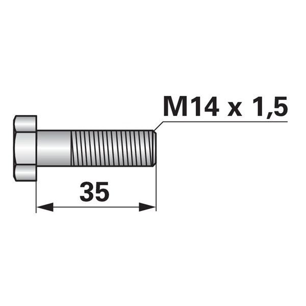 Schraube für Kreiselegge M 14 x 1,5 x 35 – Schrauben Ersatzteil