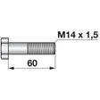Schraube für Kreiselegge M 14 x 1,5 x 60 – Egge Ersatzteil