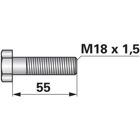 Schraube für Kreiselegge M 18x1,5x55 – Egge Ersatzteil
