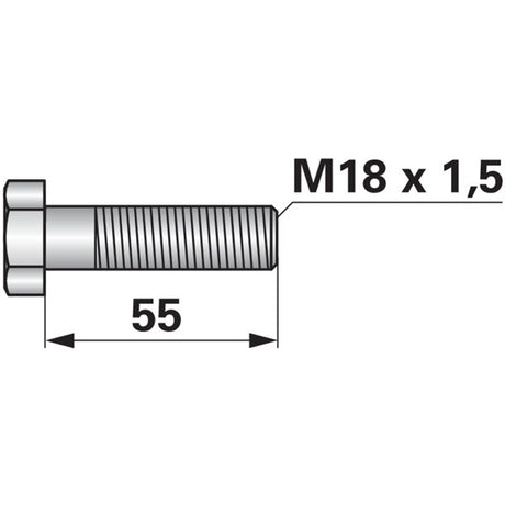 Schraube für Kreiselegge M 18x1,5x55 – Egge Ersatzteil