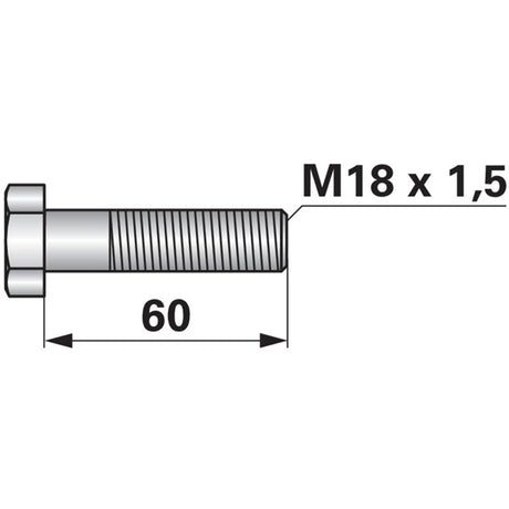 Schraube für Kreiselegge M 18 x 1,5 x 60 – Schrauben Ersatzteil
