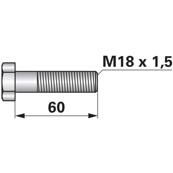 Schraube für Kreiselegge M 18 x 1,5 x 60 – Schrauben Ersatzteil