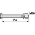 Schraube mit Mutter M 20 x 2,5 x150 mm zu Berky Mulcher – Mulcher Ersatzteil