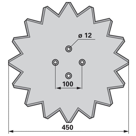 Sechscheibe 18" 076409 zu Kverneland – Landtechnik Ersatzteil