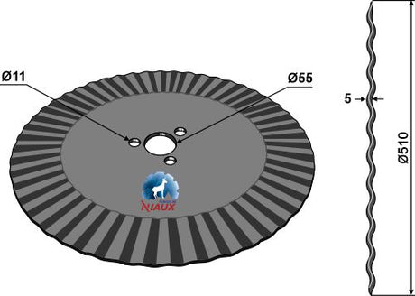 Sechscheibe Ø510x5 KK056114 zu Kverneland