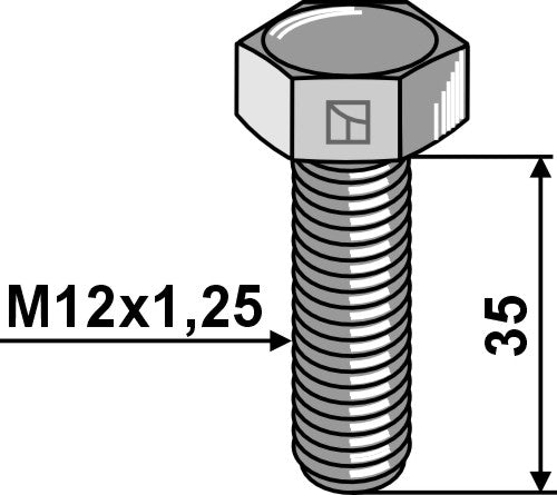 Sechskantschraube M12x1,25X35 ohne Mutter