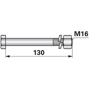 Schraube zu Mulcher M16 x 2 x 130 mm – Schrauben Ersatzteil