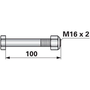 Schraube zu Mulcher M16 x 2 – Mulcher Ersatzteil
