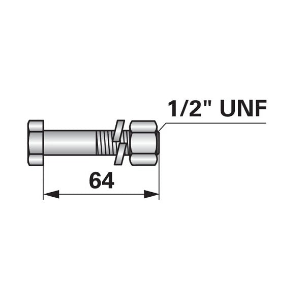 Schraube zu Mulcher 1/2 Zoll UNF x 64 mm – Schrauben Ersatzteil
