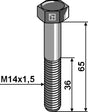 Sechskantschraube mit Feingewinde - M14x1,5x65 - 12.9 zu Maschio - Gaspardo