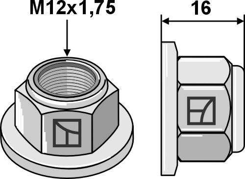 Selbstsichernde Bundmutter - Polystop - M12x1,75 - 8.8 DE286 zu Amazone