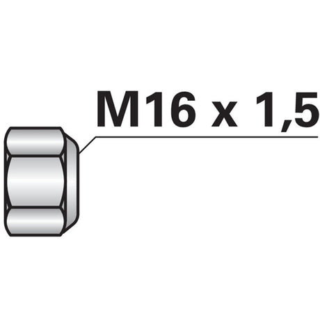 Mutter selbstsichernd, M16 x 1,5 mm, Güte 8.8 – Schrauben Ersatzteil