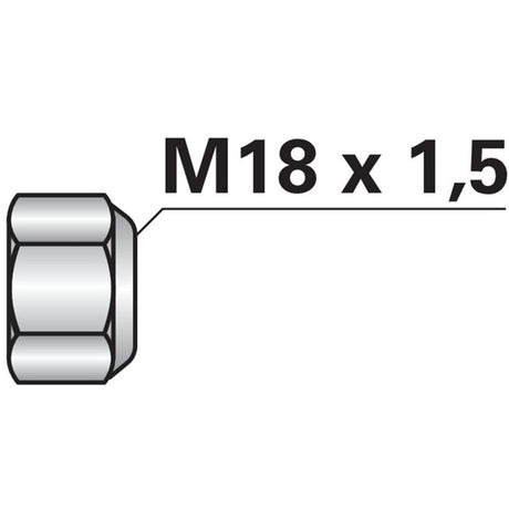 Selbstsichernde Sechskantmutter M18x1,5 – Schrauben Ersatzteil