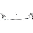 Sicherungsschnur 111895 PVC mit Haken zu Fella - 250 mm - 1 Stück – Kreiselschwader Ersatzteil