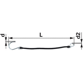 Sicherungsschnur 111895 PVC mit Haken zu Fella - 250 mm - 1 Stück – Scheibenmähwerk Ersatzteil