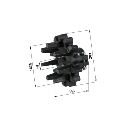 Antriebsrad Teilung 40 mm anstelle von Wühlmaus 0000532000 - Variante 1 – Antrieb Ersatzteil