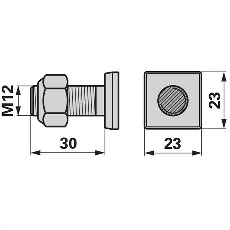 Spezialschraube M12 x 30 mm, zur Sohlenbefestigung Rapid 14891 – Schrauben Ersatzteil