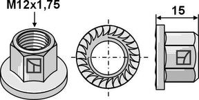 Sperrzahnmutter M12x1,75 122.306 zu Pöttinger