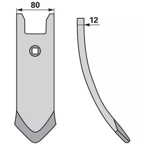 Spitze - Arbeitsbreite 80 mm – Grubber Spitzen Ersatzteil