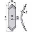 Spitzschar - Arbeitsbreite 80 mm – Grubber Spitzen Ersatzteil