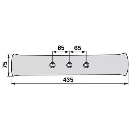 Stahlschar - 435x75 mm – Bodenbearbeitung Ersatzteil