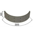 Bremsbelag 1295340801 hinten zu Steyr 305 mm – Bremsbeläge für Traktor Ersatzteil